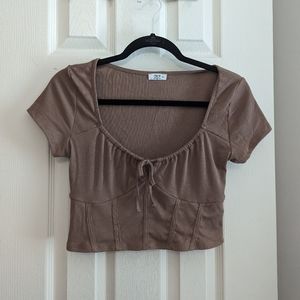 Cropped ballet core top